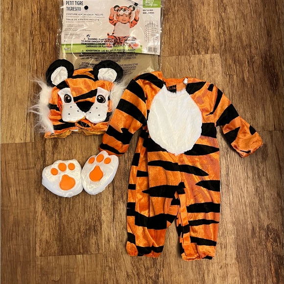Suit Yourself Tiny Tiger Halloween 4 piece Costume Infant Size 0-6 Months - Picture 5 of 6